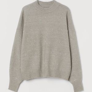 H&M Studded Gray Sweater ☑️